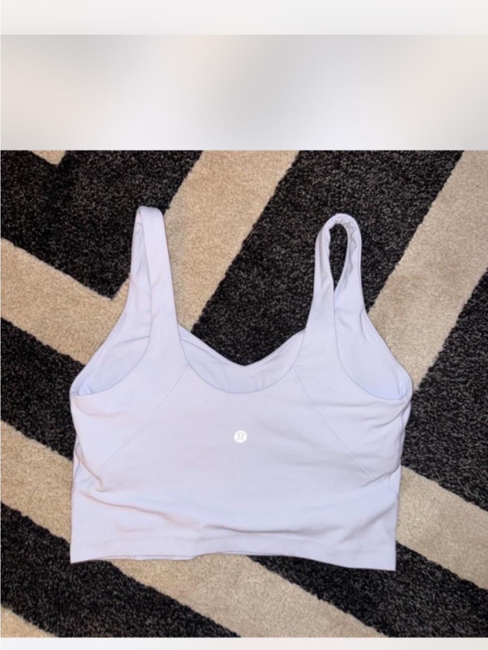 lululemon athletica Pale Lavender Cropped Scoop Sports Bra Top